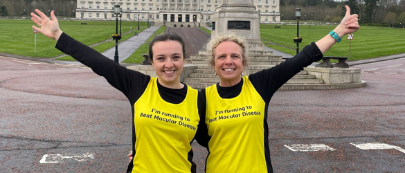 Claire and Patricia prepare for the Belfast Marathon 2022.jpg
