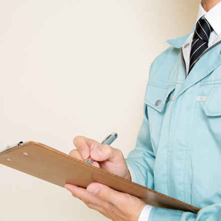 Researcher with clipboard