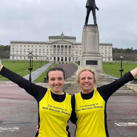 Claire and Patricia prepare for the Belfast Marathon 2022.jpg