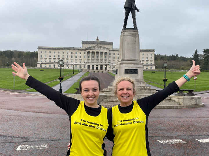 Claire and Patricia prepare for the Belfast Marathon 2022.jpg