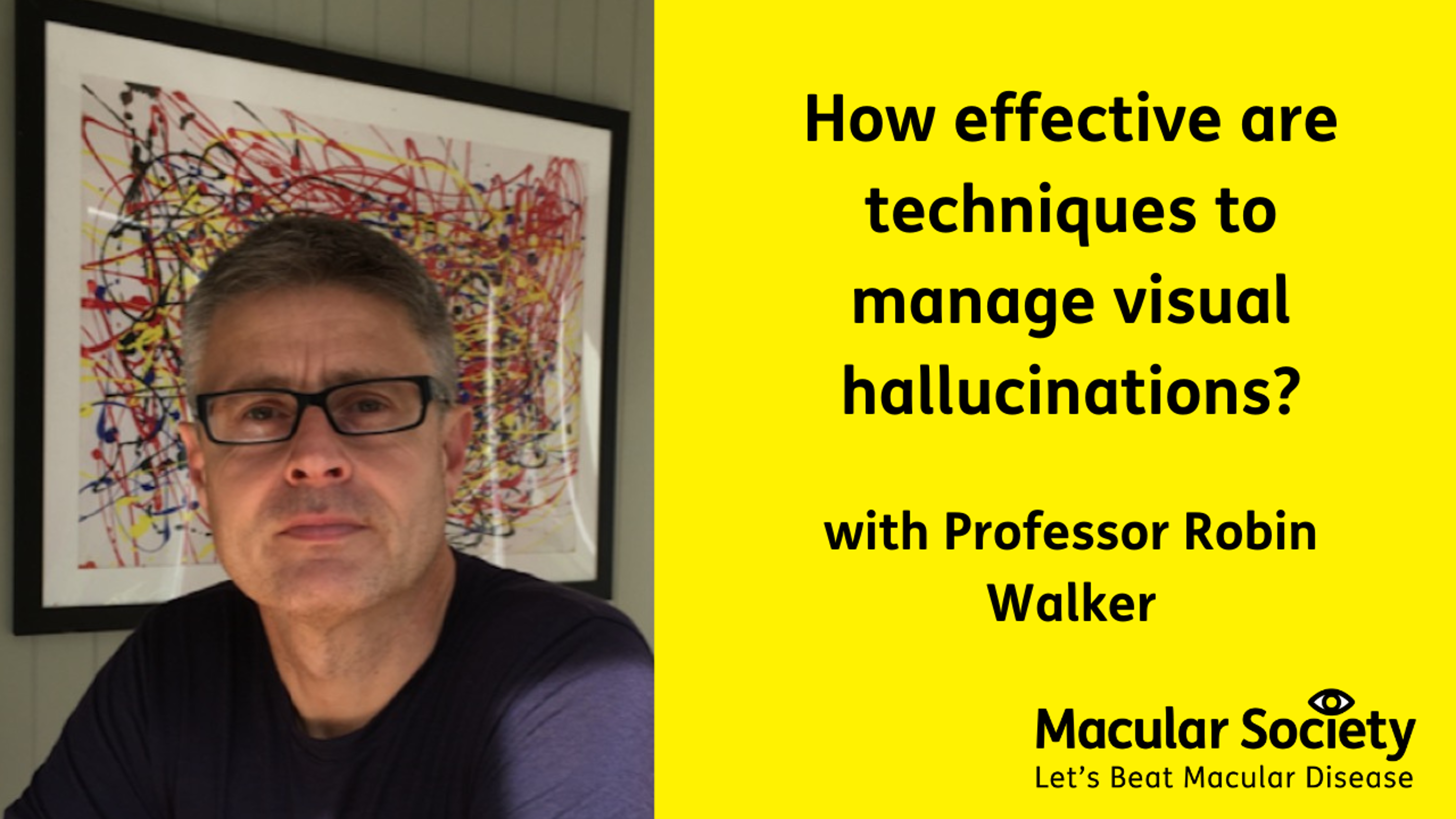 How effective are techniques to manage visual hallucinations Professor Robin Walker