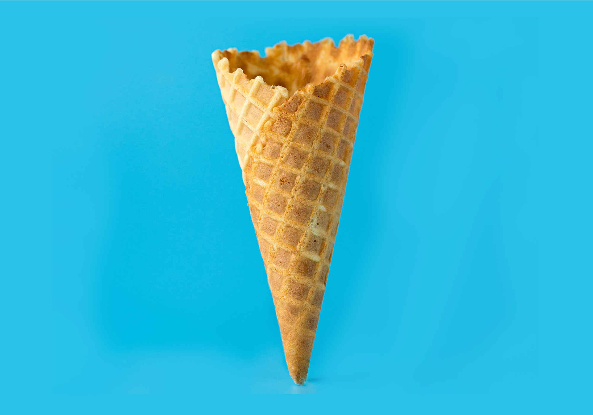 Empty Cone on a blue