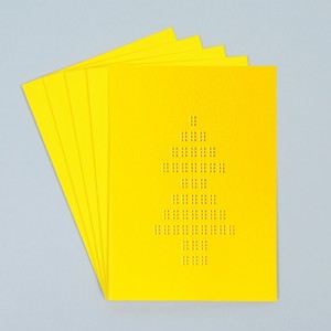 Pack of five braille cards fanned