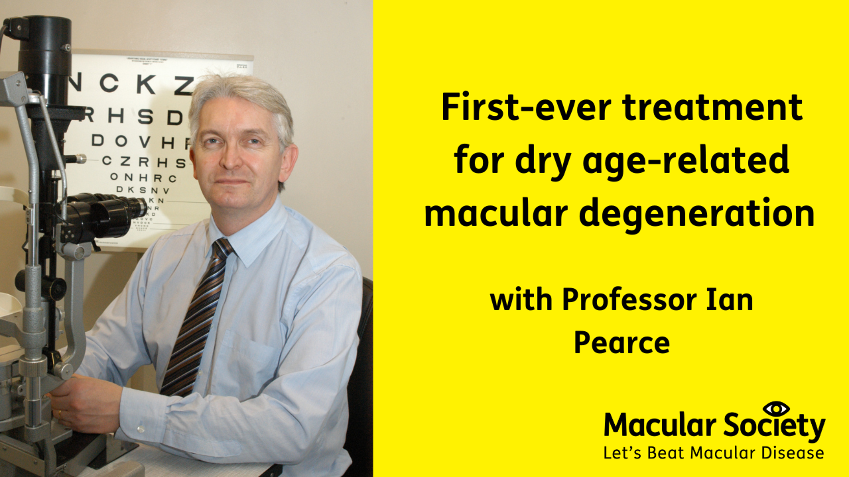 First ever treatment for dry age-related macular degeneration with professor Ian Pearce