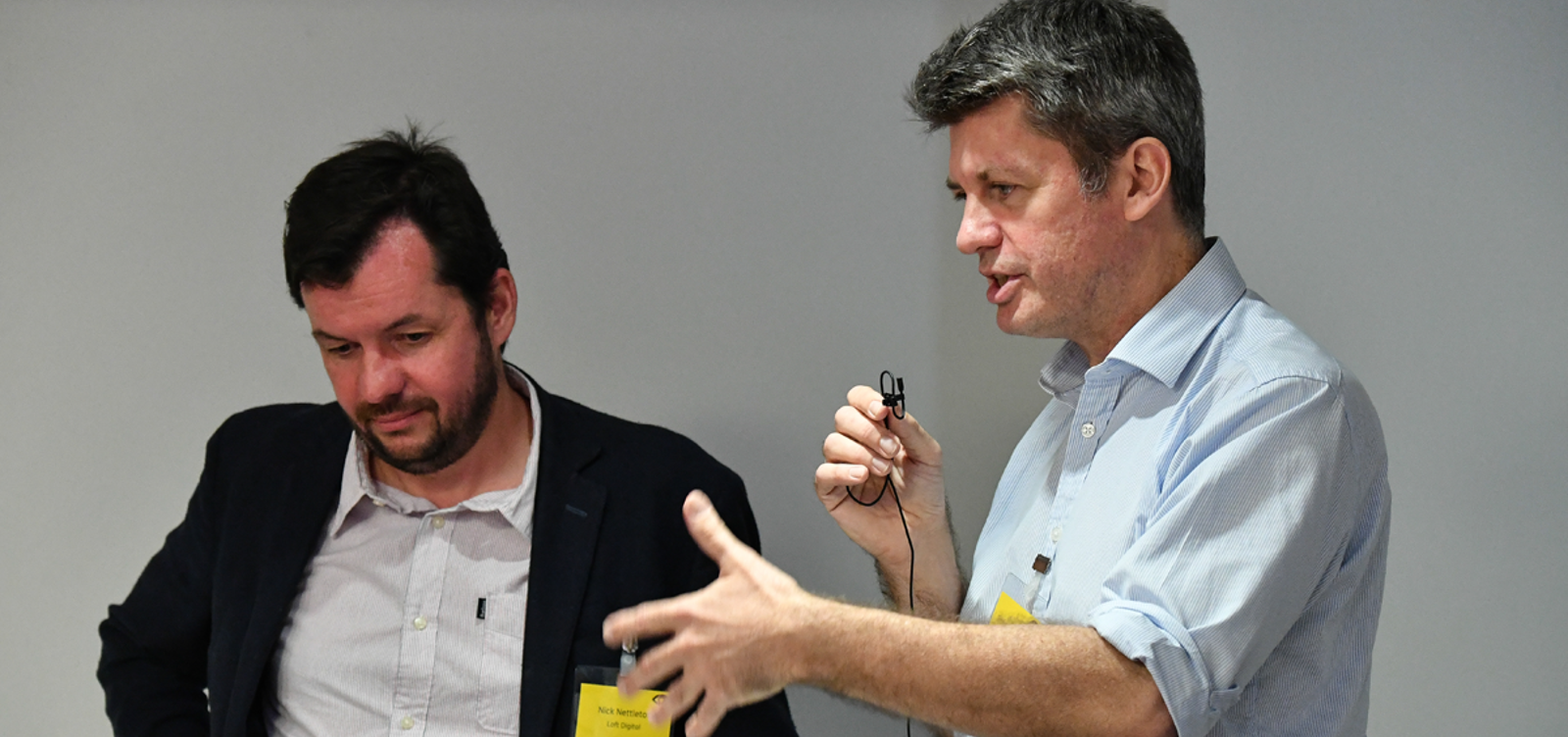 professional men talking