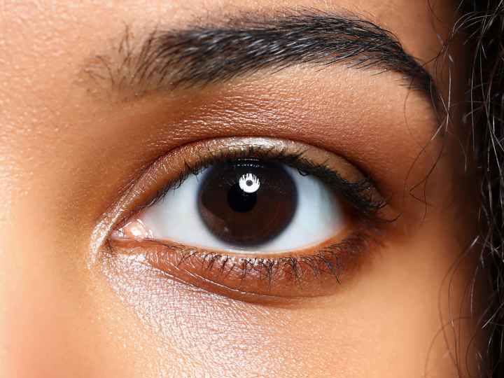 Close up brown eye