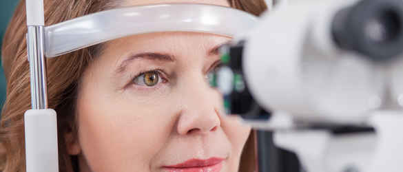 woman having an eye test