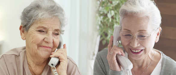 Befrienders talking to each other on phone