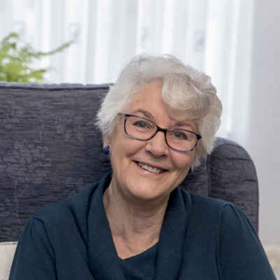 Rita smiling at camera