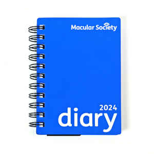 yellow paper writing pad Picture of Large print 2024 blue diary