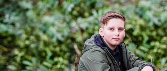 Freddie looking into the camera